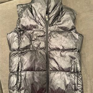 Puma Black Puffer Vest with Subtle Pattern